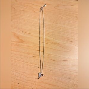 Silver shark tooth necklace